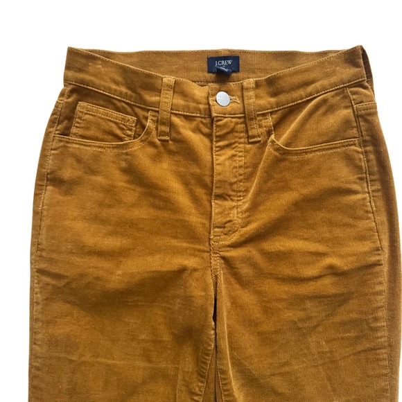 J Crew High Rise Straight Corduroy Pants Women's Size 24 26 Mustard Brown - Picture 9 of 13
